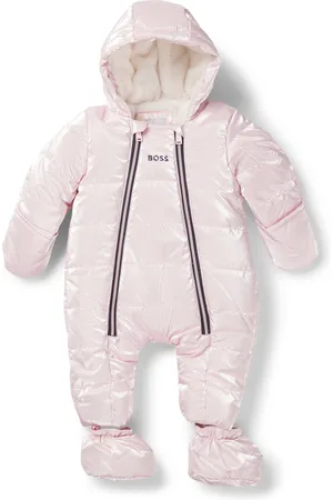 HUGO BOSS Mono de nieve para bebé en tejido nacarado con patucos desmontables