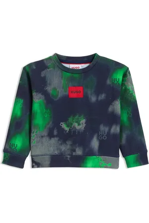 HUGO BOSS Sudadera de algodón para niños con estampado integral