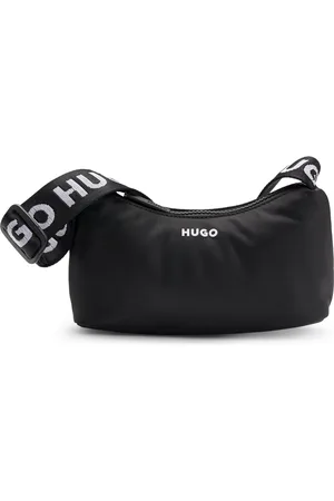 HUGO BOSS Bolso hobo de sarga con logo en la correa