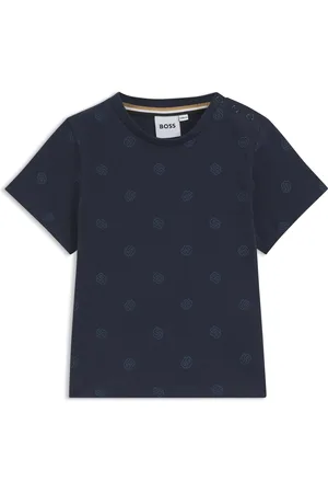 HUGO BOSS Camiseta para niños en algodón con monogramas Double B