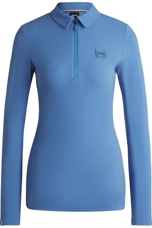 HUGO BOSS Camisa de entrenamiento para equitación en piqué elástico