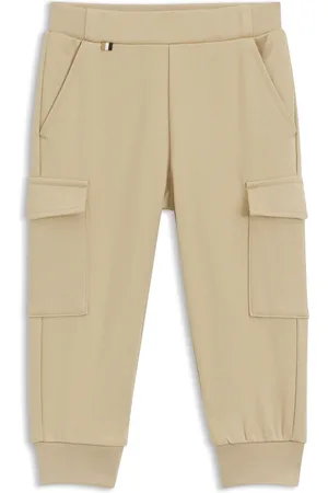 HUGO BOSS Pantalones cargo en piqué elástico para niños
