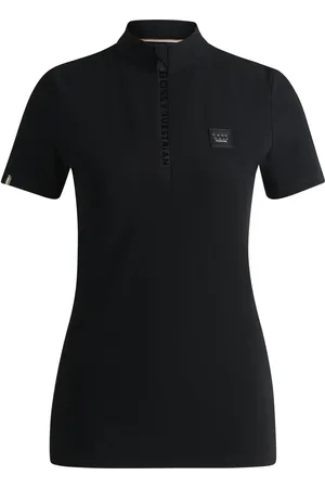HUGO BOSS Camisa de exhibición para equitación en tejido elástico de canalé
