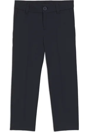 HUGO BOSS Pantalones regular fit de lana elástica para niños