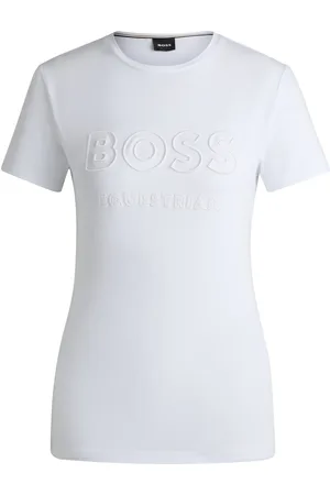 HUGO BOSS Camiseta de equitación en algodón elástico con logo bordado