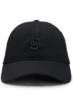 HUGO BOSS Gorra de algodón con monograma Double B bordado
