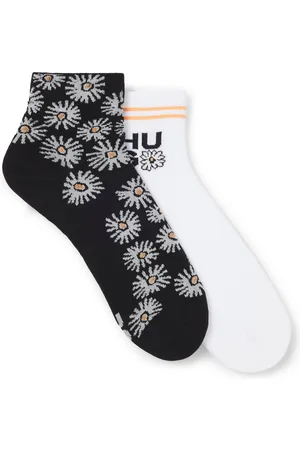 HUGO BOSS Paquete de dos pares de calcetines cortos de algodón