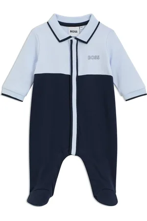 HUGO BOSS Mono para bebés de algodón con cuello de polo