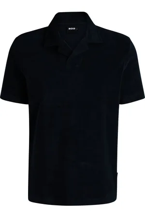 HUGO BOSS Polo en felpa de algodón con cuello abierto