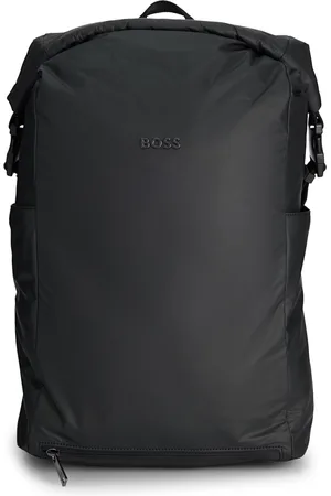 HUGO BOSS Mochila con parte superior enrollable y logo de bronce industrial