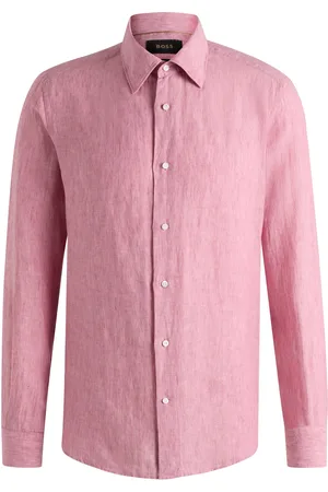 HUGO BOSS Camisa slim fit de lino