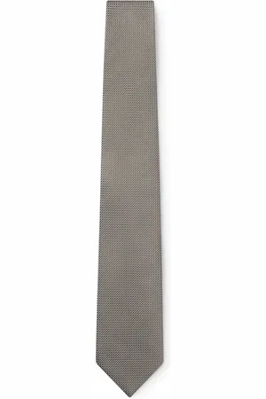 HUGO BOSS Corbata de mezcla de seda con estampado en jacquard