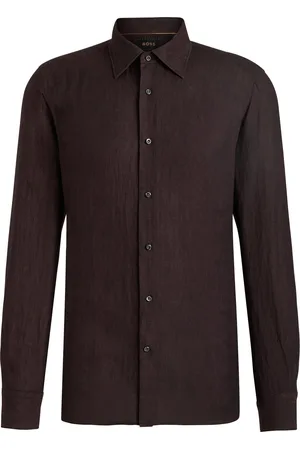 HUGO BOSS Camisa slim fit de lino