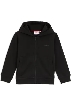 HUGO BOSS Sudadera con capucha para niños en mezcla de algodón con logo estampado