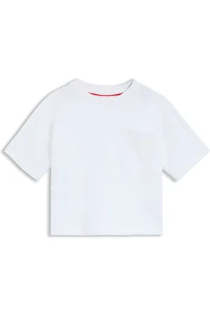 HUGO BOSS Camiseta de punto de algodón para niños con bolsillo cosido