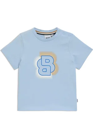HUGO BOSS Camiseta de algodón para niños con monograma Double B