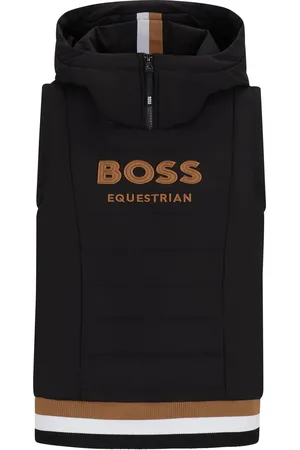 HUGO BOSS Sudadera para equitación sin mangas y con capucha y logo bordado