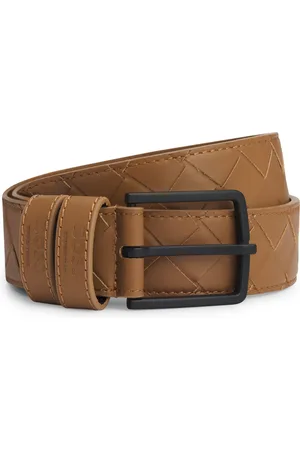 HUGO BOSS Cinturón para equitación de piel trenzada