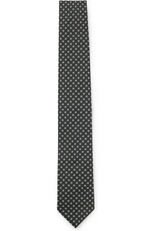 HUGO BOSS Corbata de mezcla de seda con estampado en jacquard