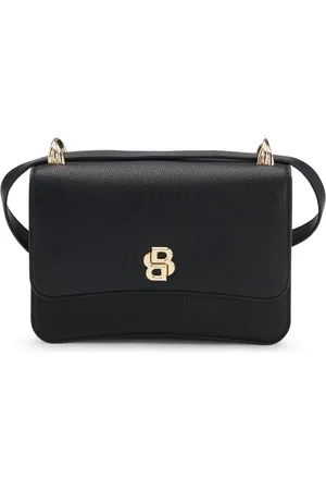 HUGO BOSS Bolso cruzado granulado con monograma Double B