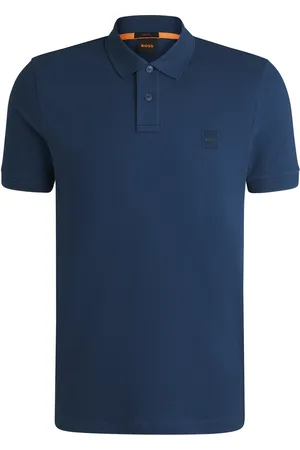 HUGO BOSS Polo slim fit de algodón elástico con parche de logo