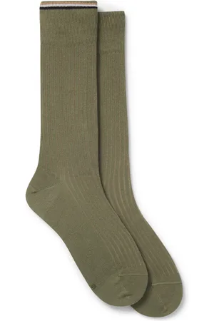 HUGO BOSS Paquete de dos pares de calcetines de algodón de largo normal