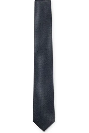 HUGO BOSS Corbata de mezcla de seda con microestampado