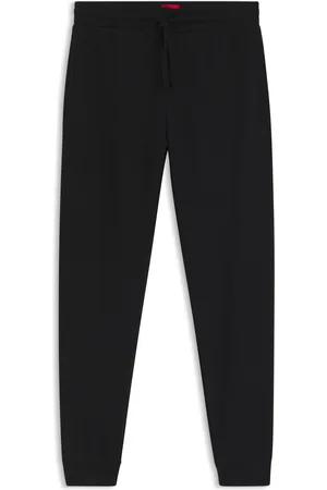 HUGO BOSS Pantalones de pijama de algodón con logo bordado