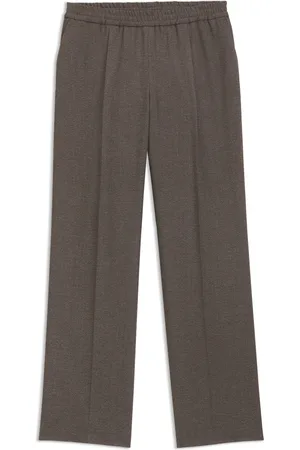 HUGO BOSS Pantalones de corte moderno en sarga de mouliné elástico