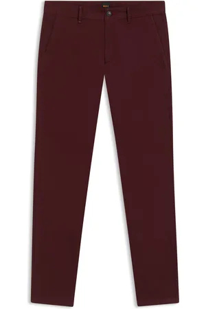 HUGO BOSS Chinos slim fit de raso de algodón elástico