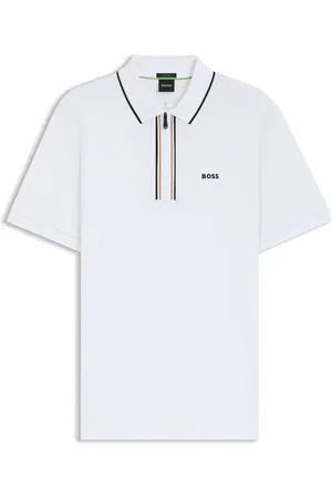 HUGO BOSS Polo slim fit en algodón elástico de secado rápido