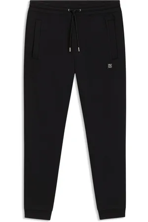 HUGO BOSS Pantalones de chándal de algodón con logo apilado