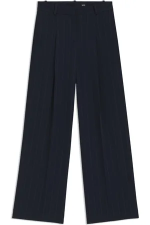HUGO BOSS Pantalones extralargos con raya diplomática y pernera ancha