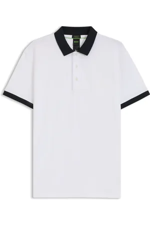 HUGO BOSS Polo de piqué de algodón elástico absorbente