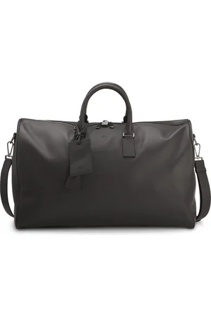HUGO BOSS Bolsa de viaje BECKHAM x en piel granulada con etiqueta de dirección