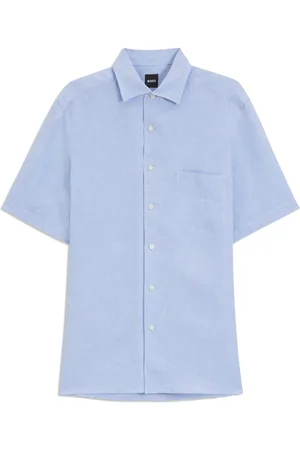 HUGO BOSS Camisa regular fit BECKHAM x en 100 % lino