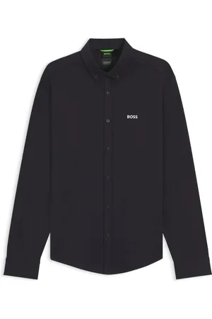 HUGO BOSS Camisa regular fit en punto dinámico de algodón
