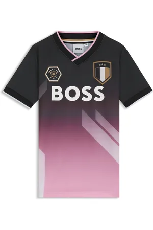 HUGO BOSS Camiseta de punto elástico para niños con estampado degradado
