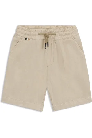HUGO BOSS Shorts para niños de lino y algodón