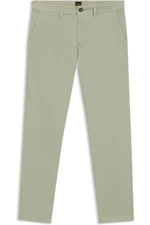 HUGO BOSS Chinos regular fit de raso de algodón elástico