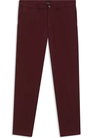HUGO BOSS Chinos regular fit de raso de algodón elástico
