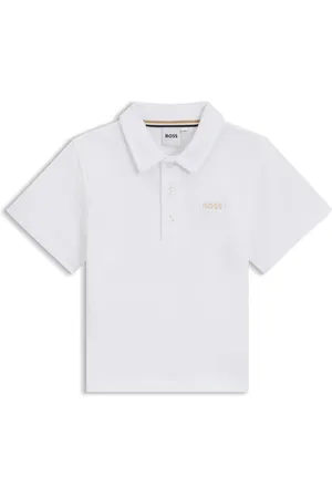 HUGO BOSS Polo para niños de algodón con logo bordado