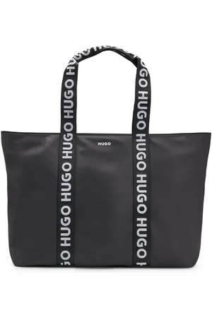 HUGO BOSS Bolso tote de sarga con logos en las asas