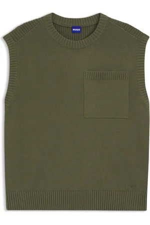 HUGO BOSS Camiseta de punto relaxed fit con bolsillo en el pecho