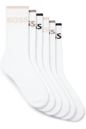 HUGO BOSS Paquete de seis pares de calcetines cortos de algodón acanalado