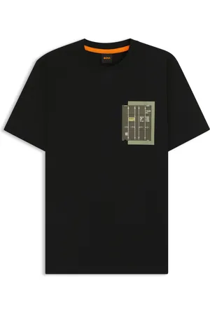 HUGO BOSS Camiseta de punto de algodón con logo de diseño