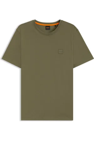 HUGO BOSS Camiseta de punto de algodón con parche de logo