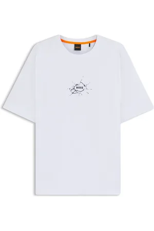 HUGO BOSS Camiseta relaxed fit de algodón con logo de diseño