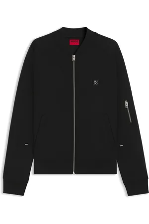 HUGO BOSS Cazadora bomber oversize fit en punto de mezcla de algodón