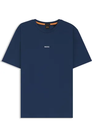 HUGO BOSS Camiseta relaxed fit de algodón elástico con logo estampado